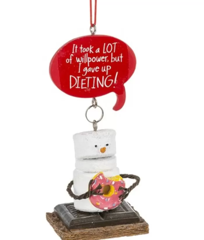 Discount Ornament, S'Mores, Dieting, With Donut Sweet Sentiments