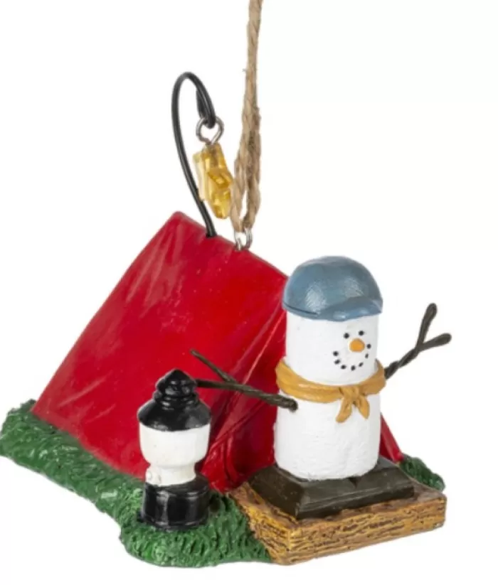 Boutique de Noël Enchanted Forest*Ornament, S'Mores, Red Tent Camper