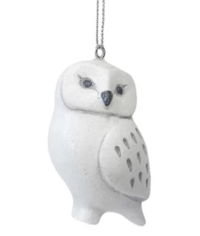 Fashion Ornament, Snow Owl, Contemporary Styling Animals