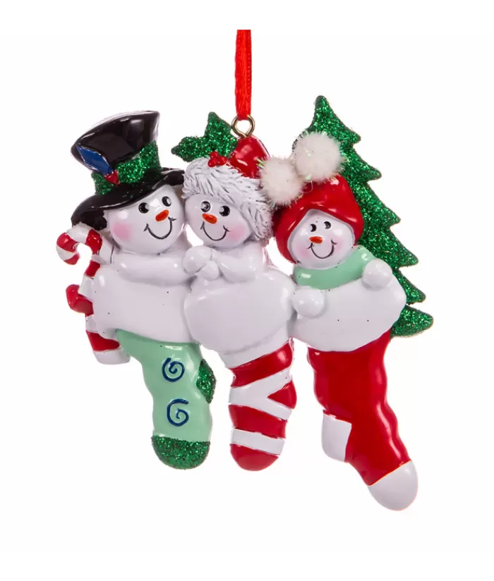 Cheap Ornament. The Snowman Family, With Xmas Stockings Snowmen