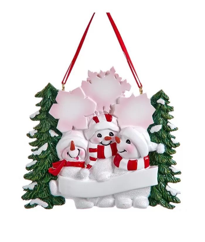 Boutique de Noël Enchanted Forest*Ornament, The Snowman Family, With Xmas Tree