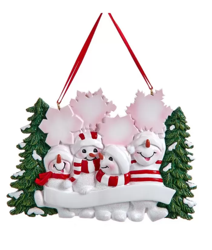 Boutique de Noël Family & Friends*Ornament, The Snowman Family, With Xmas Tree