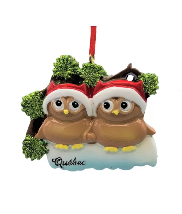 Boutique de Noël Enchanted Forest*Ornament, Two Owls