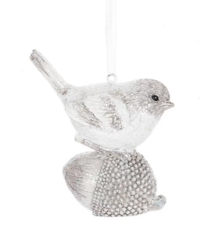Best Ornament, Winter Bird With Acorn, Contemporary Styling Animals