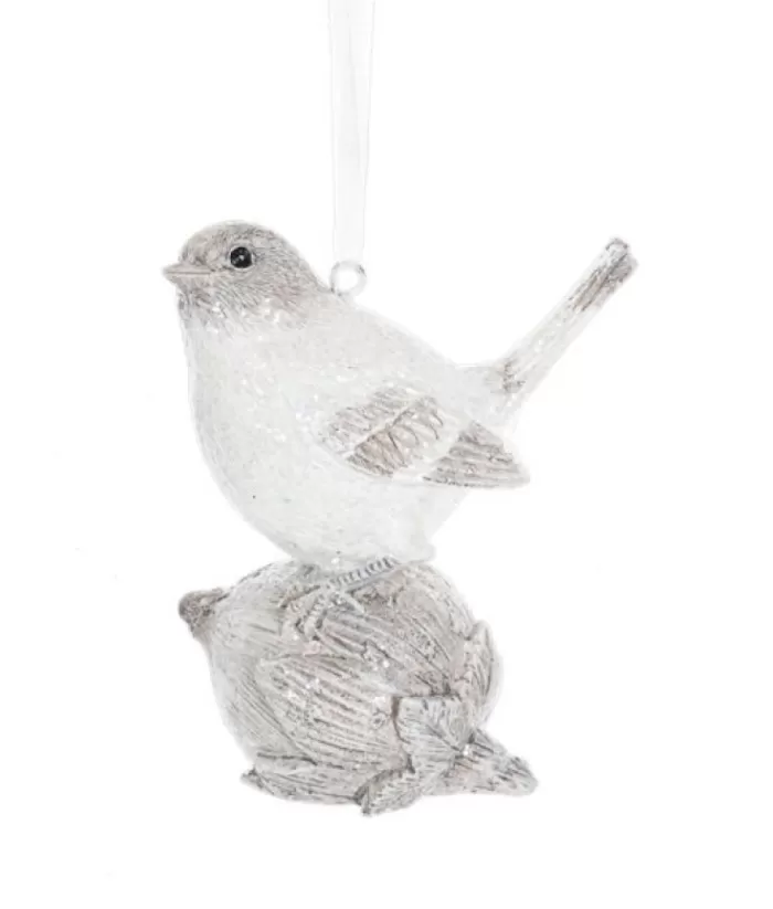 Boutique de Noël Winter Wonderland*Ornament, Winter Bird With Nut, Contemporary Styling