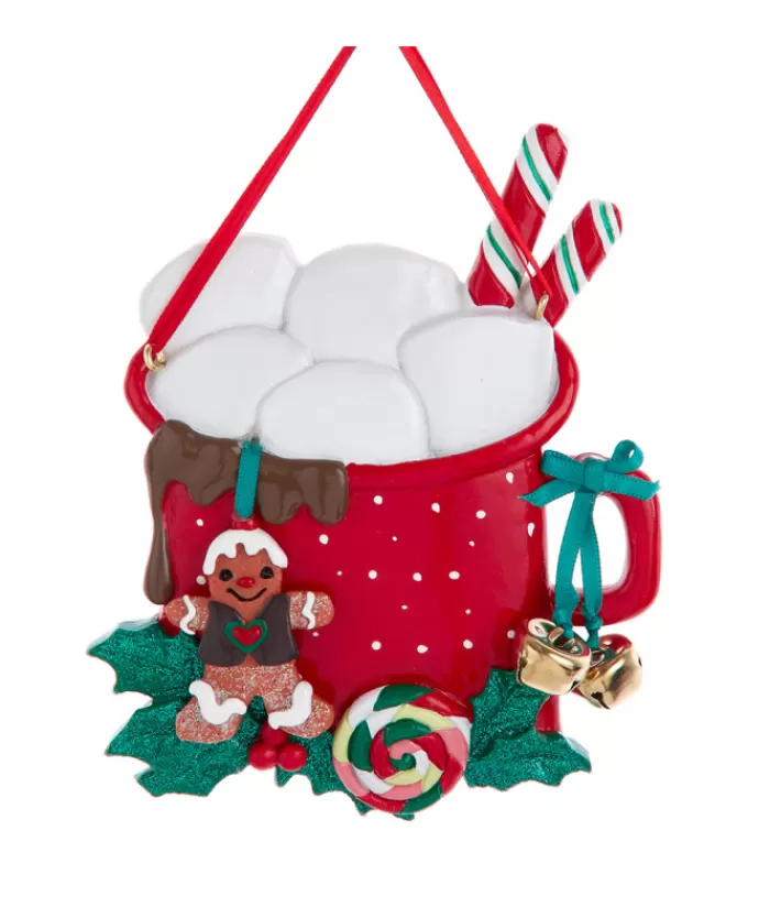 Clearance Ornament With Bells, Mug Of Hot Chocolate Foody & Drinks