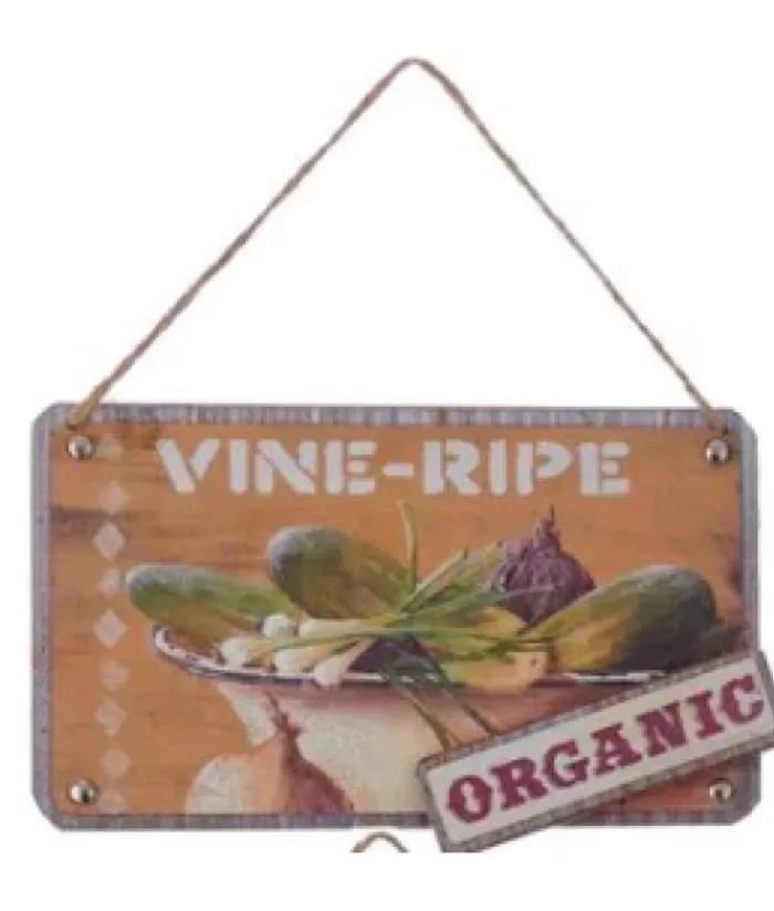 Outlet Ornament, Wooden Sign Organic Food Foody & Drinks