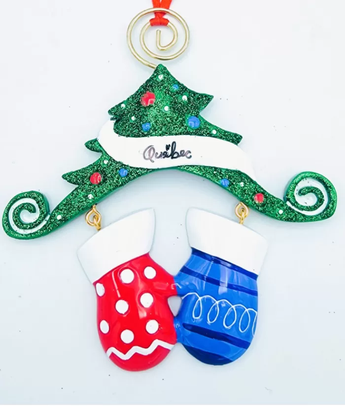 Fashion Ornament, Xmas Tree With 2 Mittens Miscellaneous