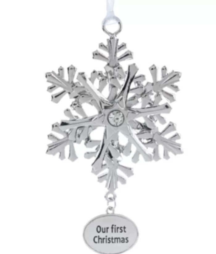 Boutique de Noël Wedding*Ornament, Zinc, Snowflake 1St Xmas