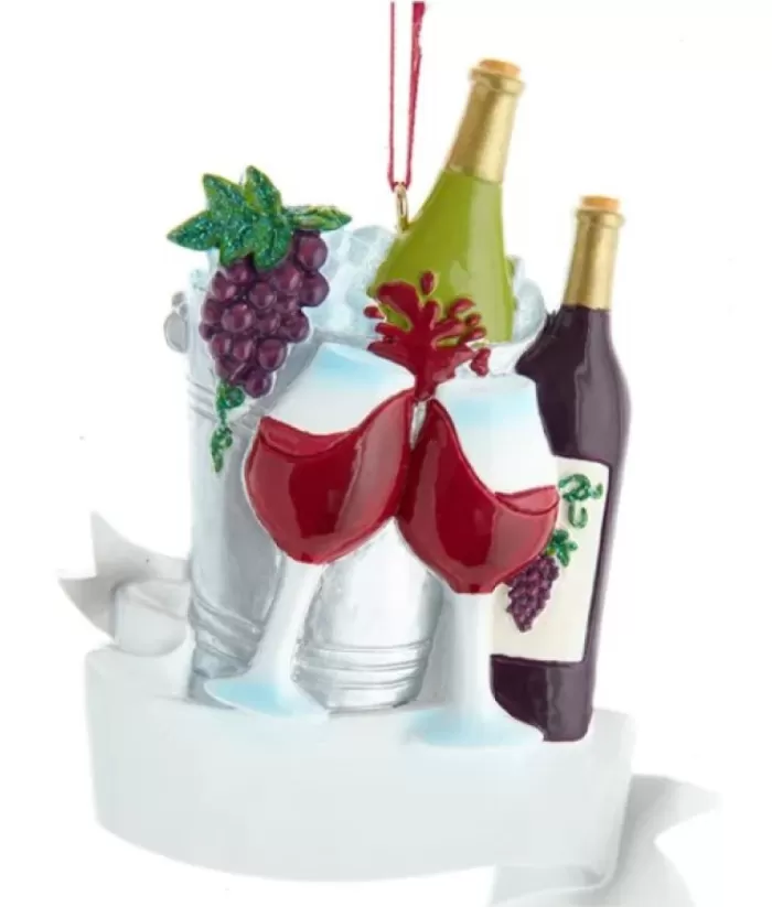 Boutique de Noël Family & Friends*Party Time, With Wine And Glasses, Tree Ornament