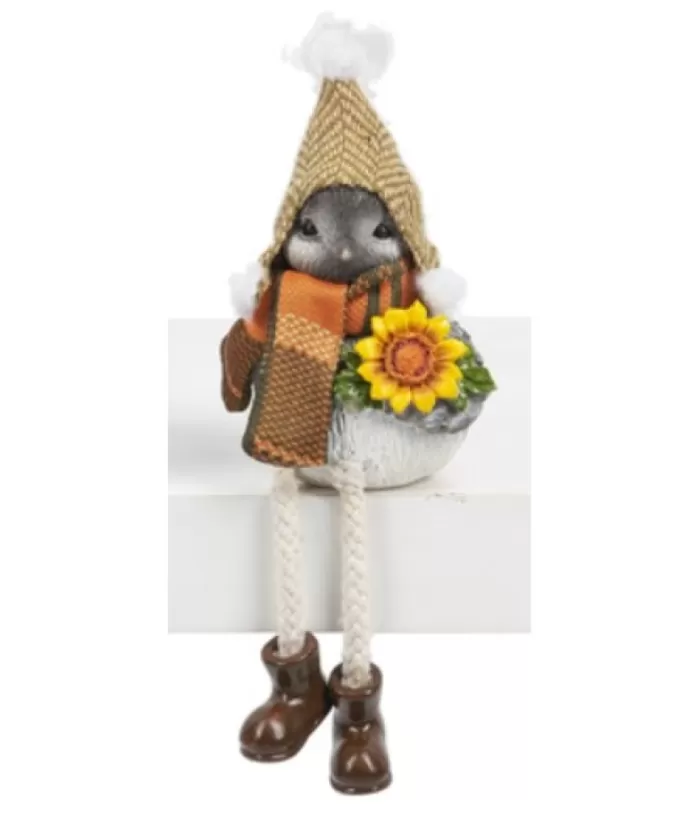 Boutique de Noël Miscellaneous*Pattes Pendantes, Oiseau Douillet, Avec Tournesol, Decoration D'Etagere