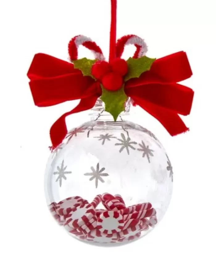 Clearance Peppermint Glass Ball Gingerbread & Candy