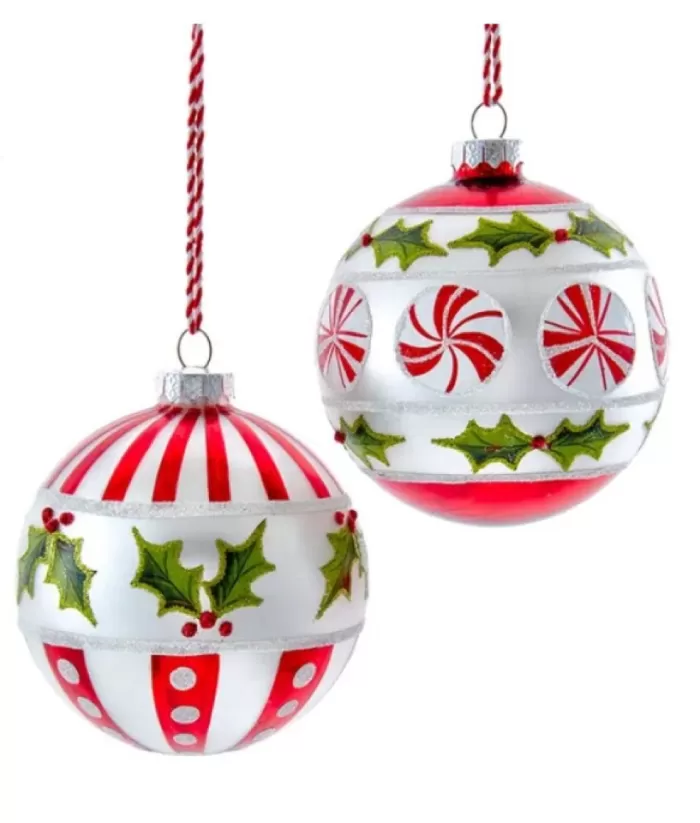 Boutique de Noël Ginger Bread & Candy Shoppe*Peppermint Glass Ball