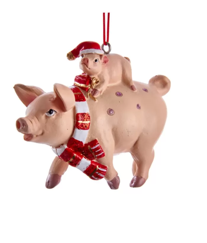 Boutique de Noël Farm House & Western*Pig And Piglet Ornament