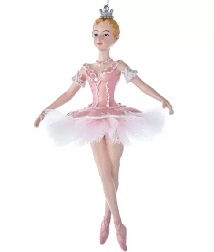 Boutique de Noël Family & Friends*Pink Ballerina With Crown Ornament