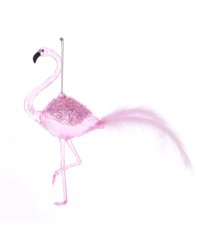 Cheap Pink Flamingo Ornament Family & Friends