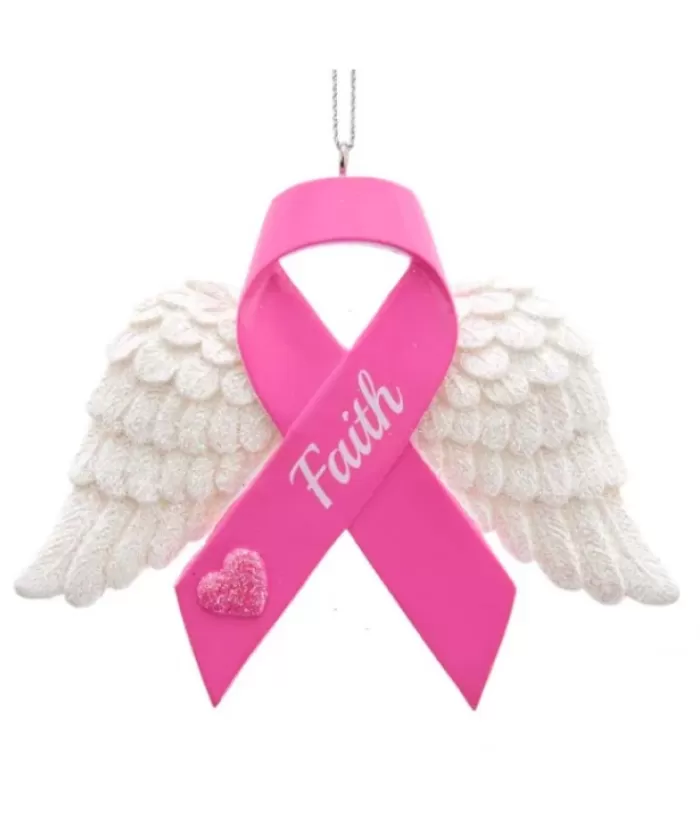 Best Pink Ribbon With Wings Ornament Sweet Sentiments