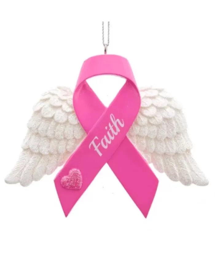 Boutique de Noël Family & Friends*Pink Ribbon With Wings Ornament