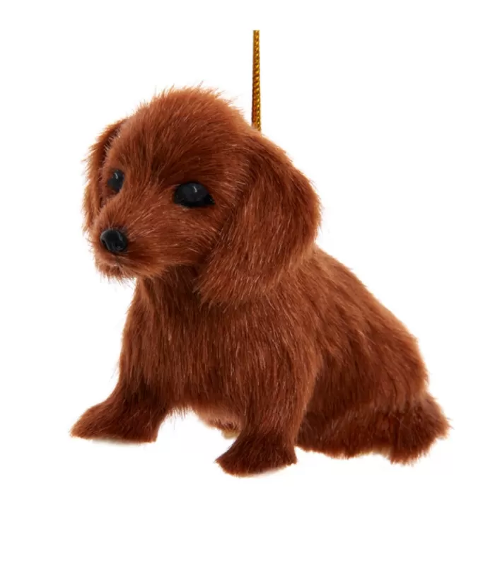 Boutique de Noël Family & Friends*Plush Furry Dachshund Ornament