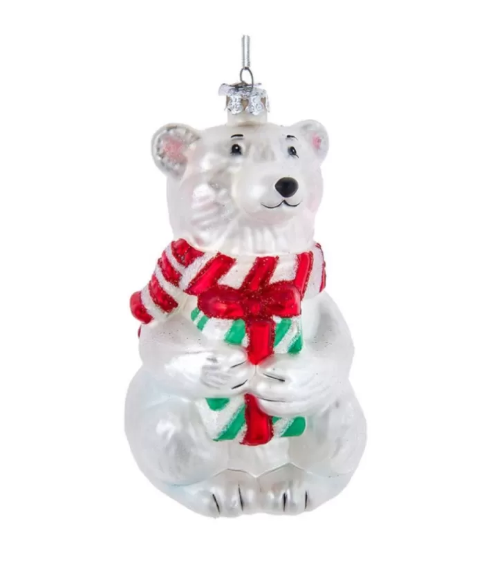 Boutique de Noël Winter Wonderland*Polar Bear Glass Ornament