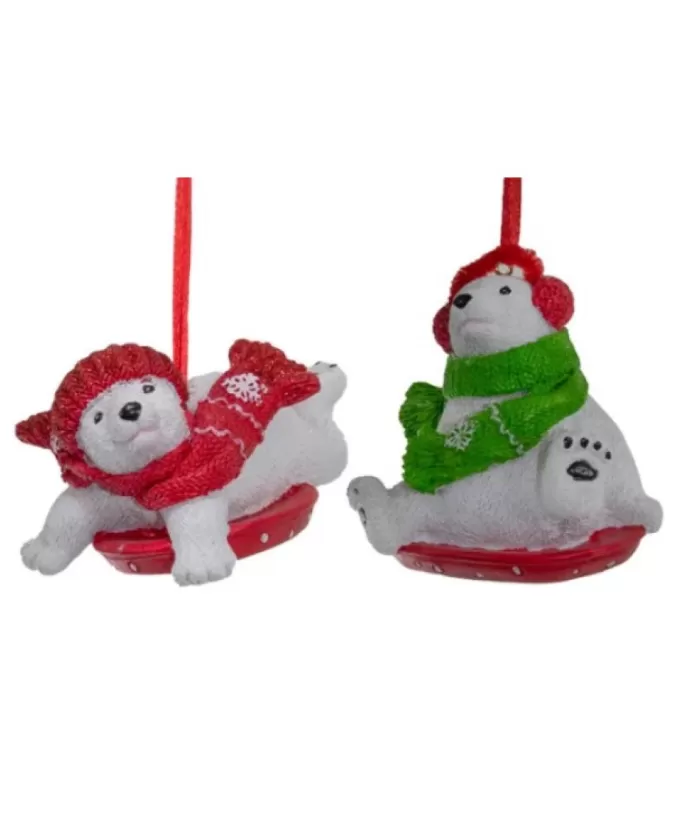 Boutique de Noël Family & Friends*Polar Bear With Green Scarf Ornament