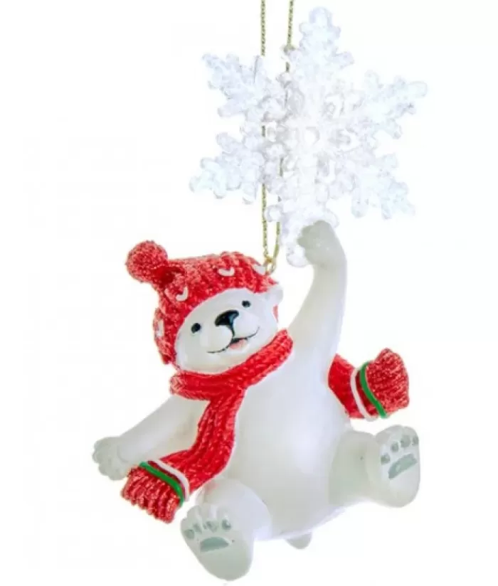 Best Polar Bear With Snowflake Ornament Family & Friends