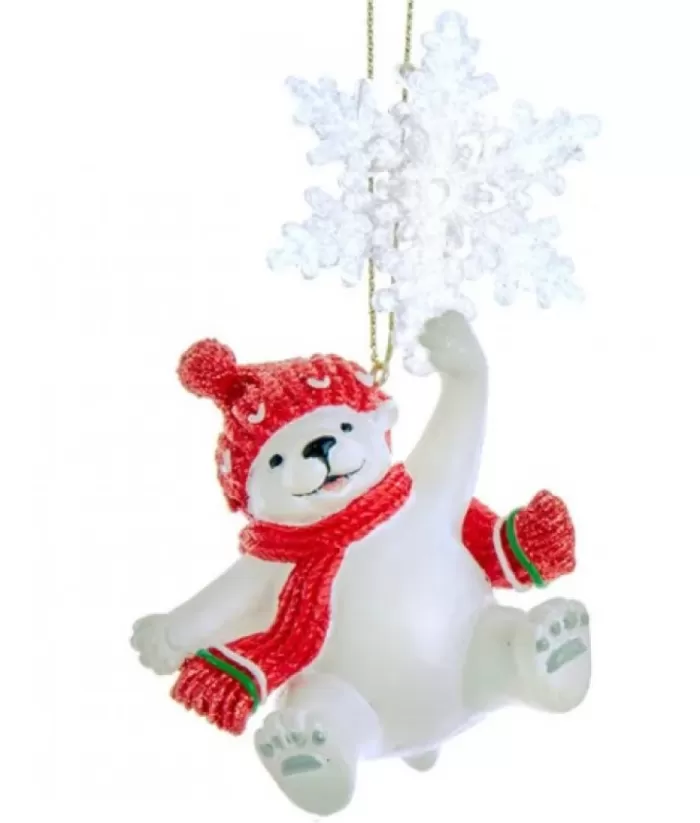 Boutique de Noël Christmas Classics*Polar Bear With Snowflake Ornament