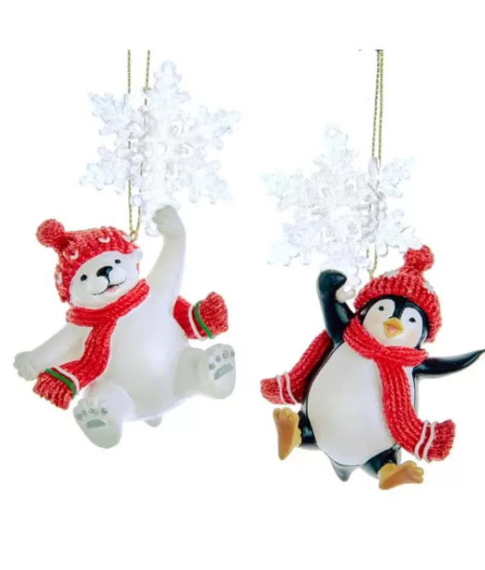 Cheap Polar Bear With Snowflake Ornament Animals