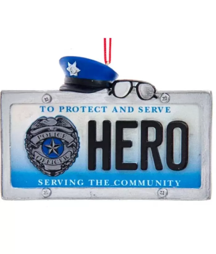 Outlet Police Hero Plate Ornament Family & Friends