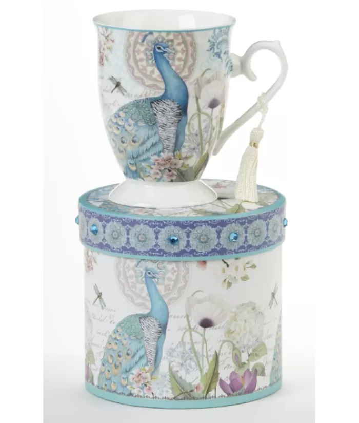 Sale Porcelain Mug, Peacock Christmas Dishes