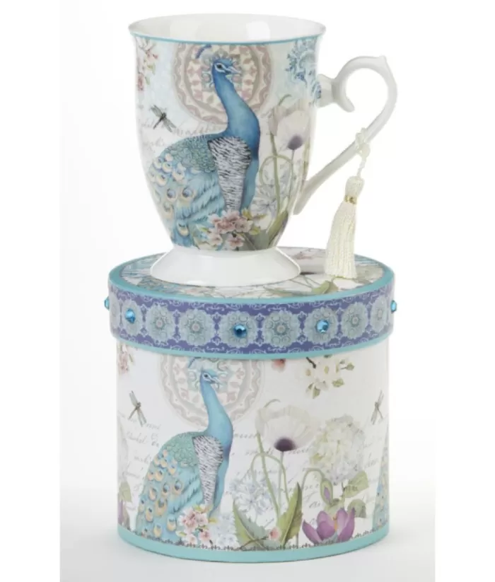 Boutique de Noël Miscellaneous*Porcelain Mug, Peacock