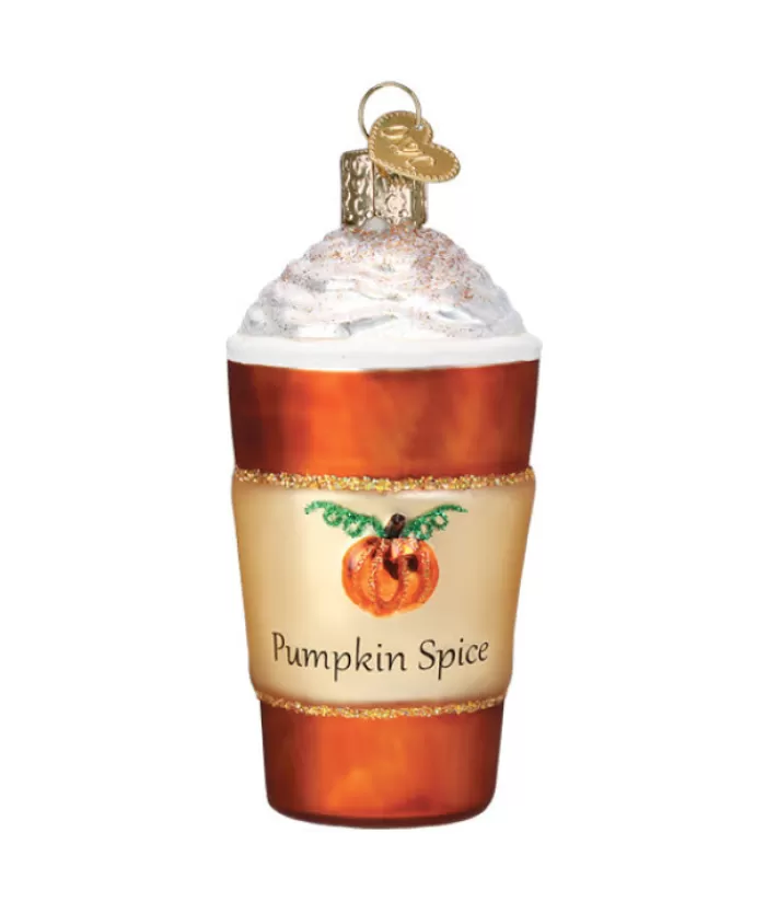 Best Sale Pumpkin Spice Latte Glass Ornament Foody & Drinks