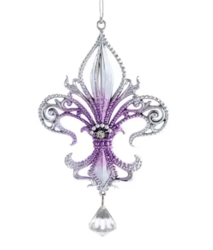 Best Purple Fleur De Lys Ornament Seasons Of Elegance