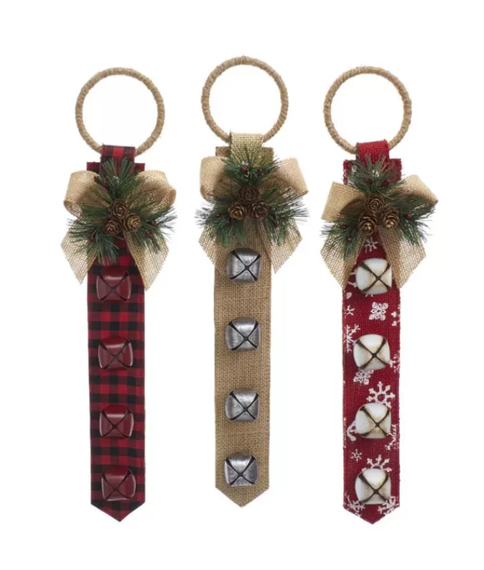 Cheap Red And Black Plaid Door Hanger Bells