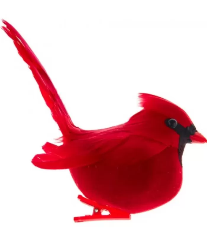 Best Sale Red Cardinal With Clip Ornament Animals