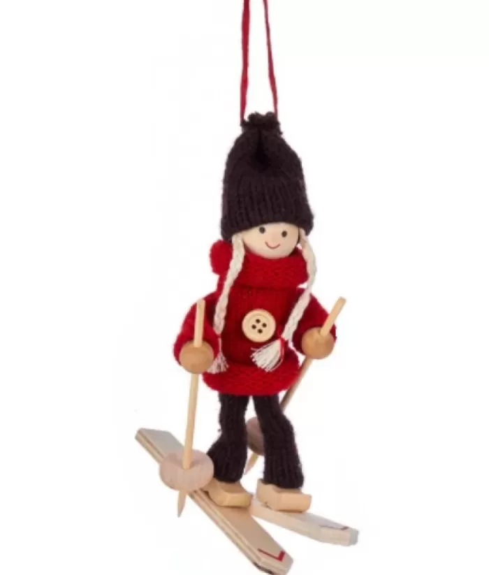 Boutique de Noël Rustic*Red Skier Ornament