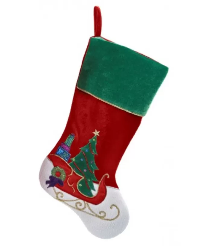 Boutique de Noël Stockings*Red Sleigh Stocking