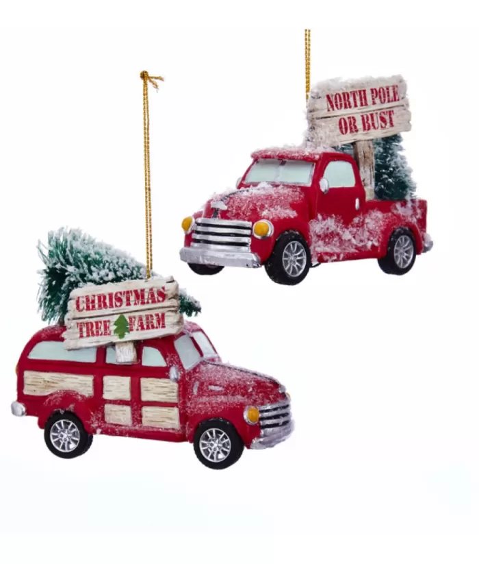 Boutique de Noël Christmas Classics*Red Truck With ''Christmas Tree Farm'' Ornament