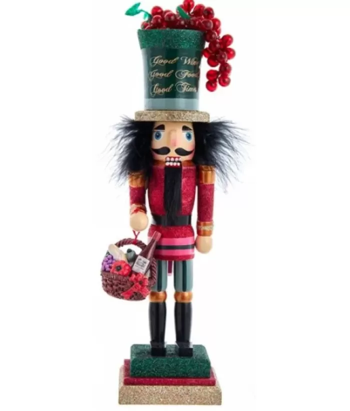 Boutique de Noël Mom'S Kitchen & Bakery*Red Wine Themed 14" Tall Nutcracker