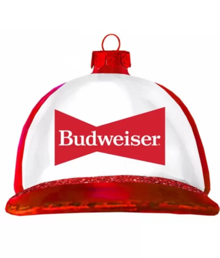 Boutique de Noël Mom'S Kitchen & Bakery*Resin Ornament, Red And White Budweiser Hat