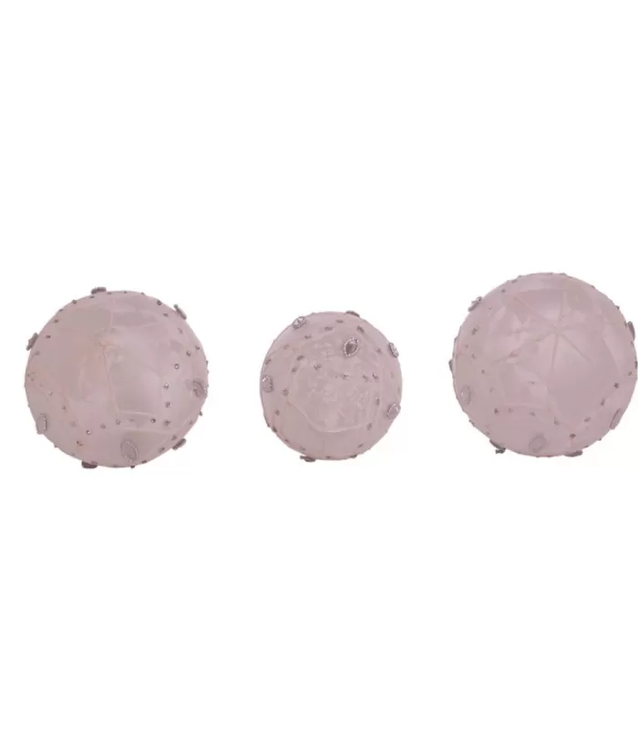 Boutique de Noël Winter Wonderland*Round, Onion And Filial White Glass Balls, 80Mm, Box Of 3