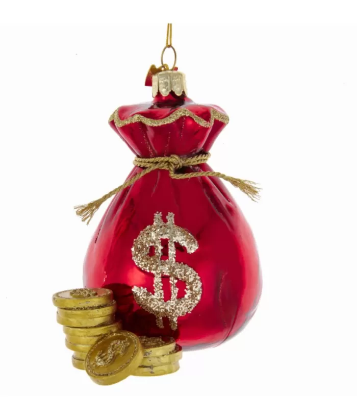 Boutique de Noël Family & Friends*Sack Of Money Glass Ornament