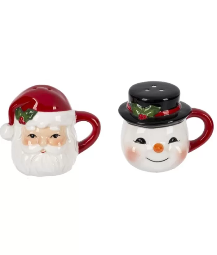 Shop Salt And Pepper Shaker Set, Santa And Snowman, Cruet Set Christmas Dishes