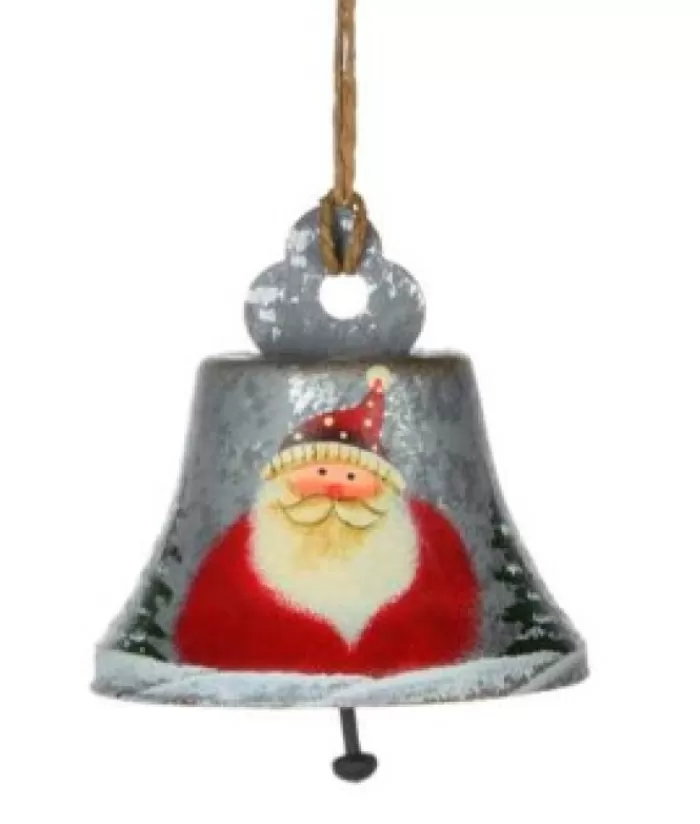 Flash Sale Santa Grey Bell Ornament Angels & Santas