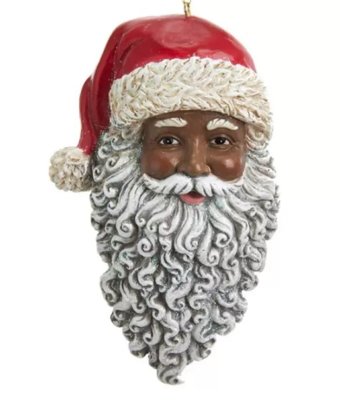 Boutique de Noël African American*Santa Head Ornament