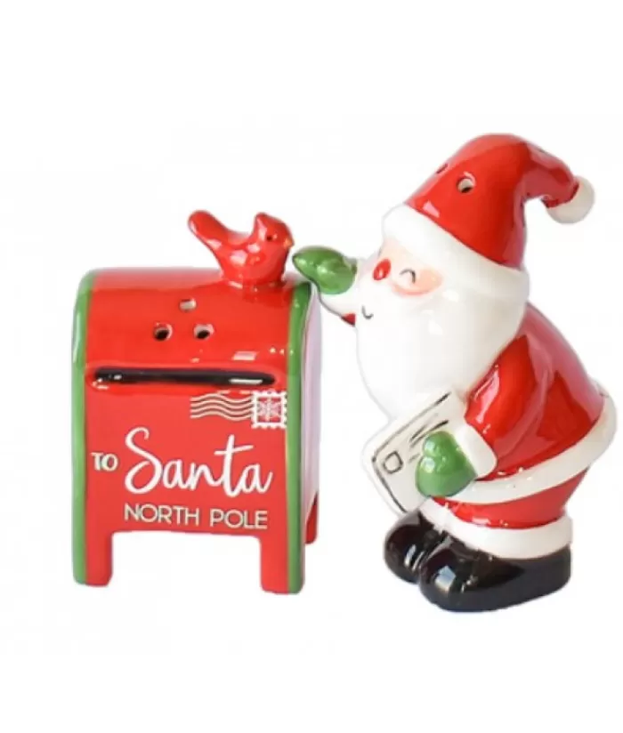 Online Santa With Mailbox Salt And Pepper Mailbox Christmas Dishes