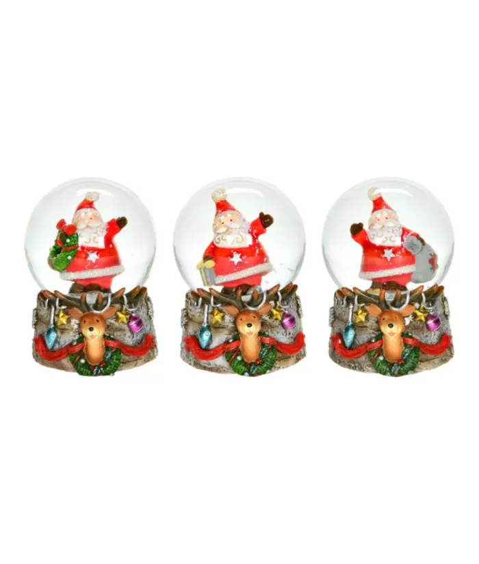 Boutique de Noël Snow Globes*Santa With Sack Mini-Snowglobe