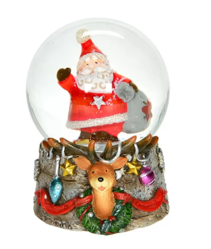 Boutique de Noël Snow Globes*Santa With Sack Mini-Snowglobe