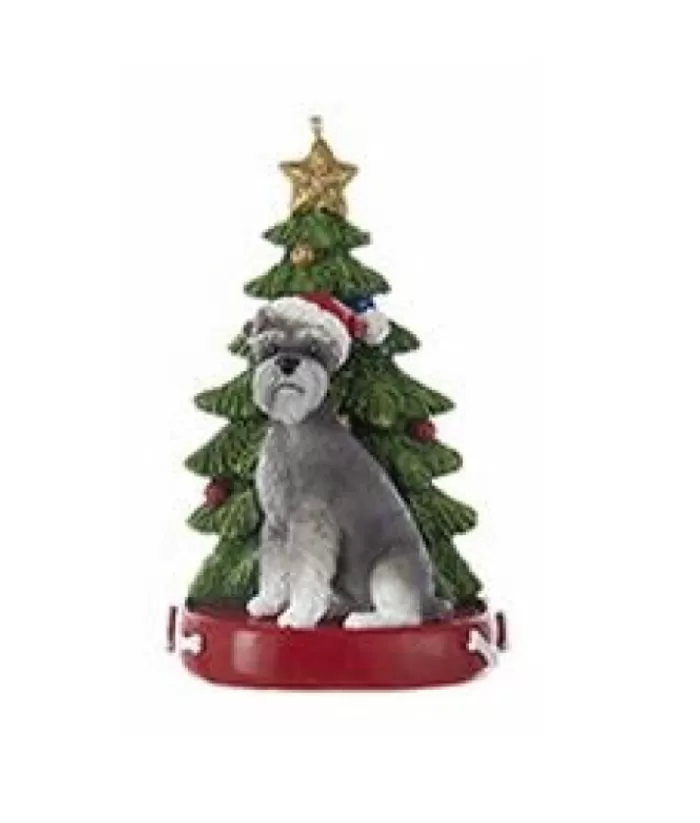 Boutique de Noël Family & Friends*Schnauzer Ornament With Christmas Tree