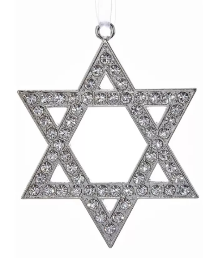 Hot Silver Star Of David Ornament Hanukkah